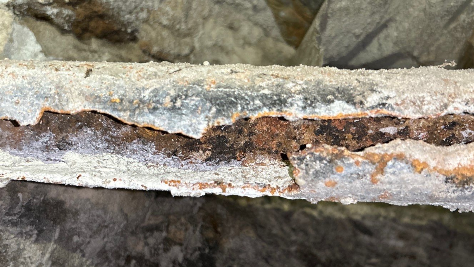 Cast Iron Replacement — Washington Street, Hollywood — before